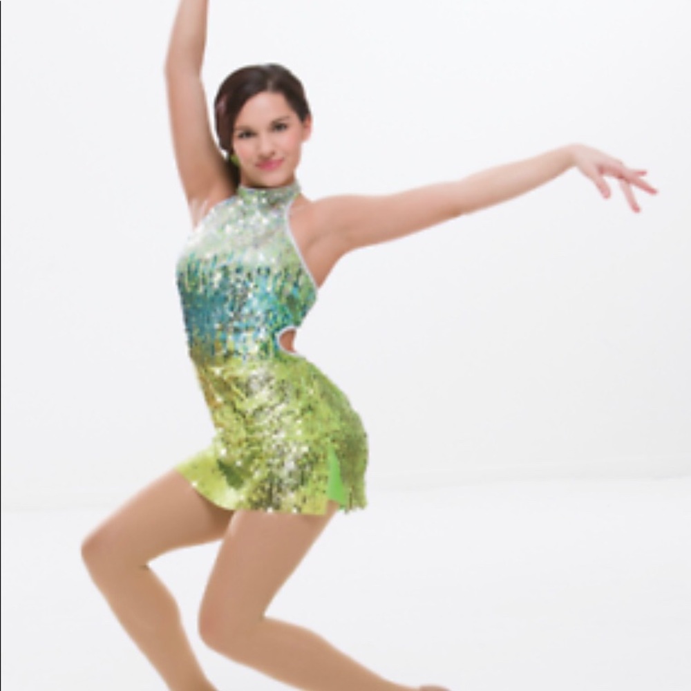 Revolution Dangerous Costume green sequin adult S